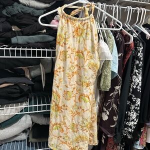 Rhythm Cream and Orange Halter Dress